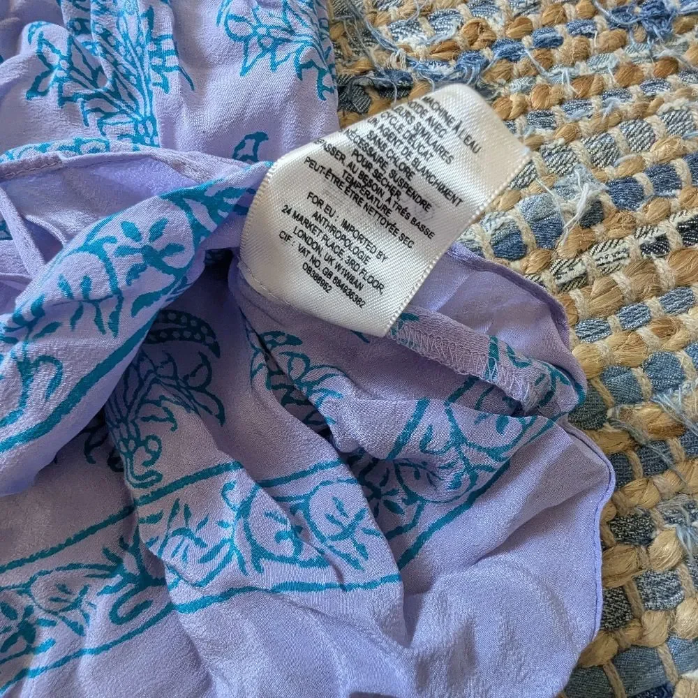 HD in Paris Purple Silk Tank 0P Anthropologie European Summer Cami Lavender - Picture 6 of 7